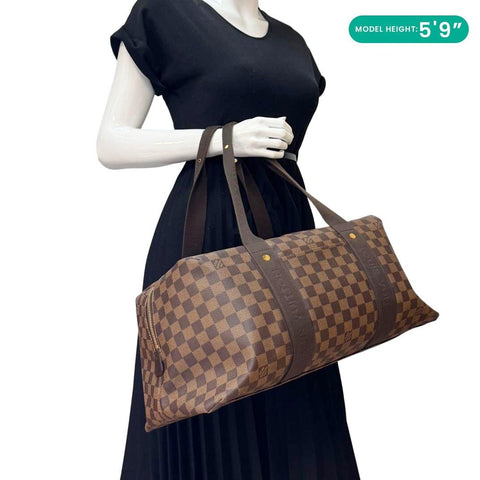 LOUIS VUITTON Beaubourg MM Weekender Damier Ebene Shoulder Bag Brown