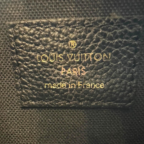 LOUIS VUITTON Liv Pochette Monogram Empreinte Leather Shoulder Bag Black