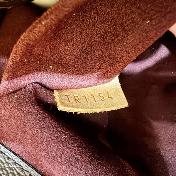 LOUIS VUITTON Montaigne MM Monogram Canvas Shoulder Bag Brown
