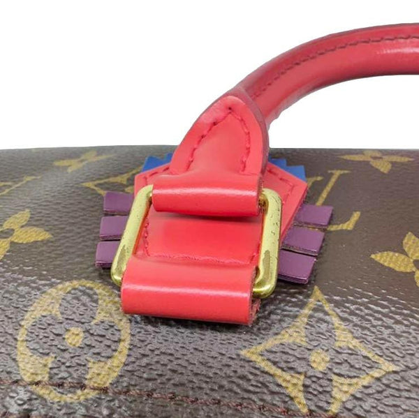 LOUIS VUITTON Totem Speedy 30 Monogram Canvas Satchel Bag Flamingo Pink
