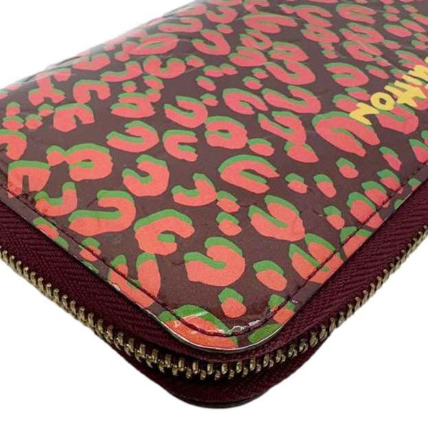 LOUIS VUITTON Stephan Sprouse Leopard Print Vernis Wallet Maroon