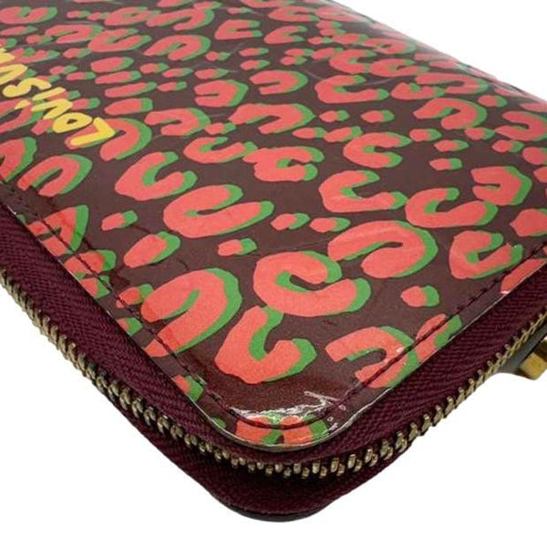 LOUIS VUITTON Stephan Sprouse Leopard Print Vernis Wallet Maroon