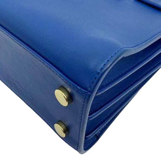 YVES SAINT LAURENT Sac de Jour Nano Leather Satchel Bag Blue