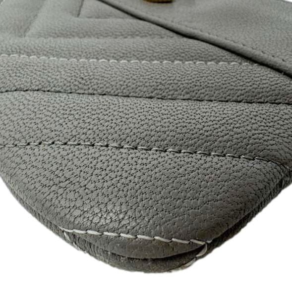 CHANEL Mademoiselle Small Vintage Leather Cosmetic Case Grey