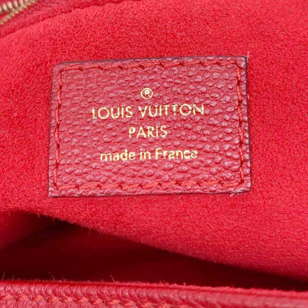 LOUIS VUITTON Saint Germain PM Monogram Empreinte Leather Shoulder Bag Cerise