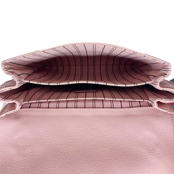 LOUIS VUITTON Metis Pochette Monogram Empreinte Leather Crossbody Bag Pink