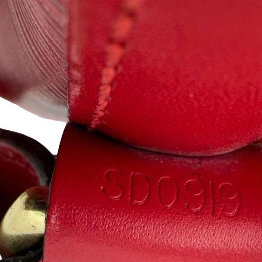 LOUIS VUITTON Petite Noe Epi Leather Shoulder Bag Red