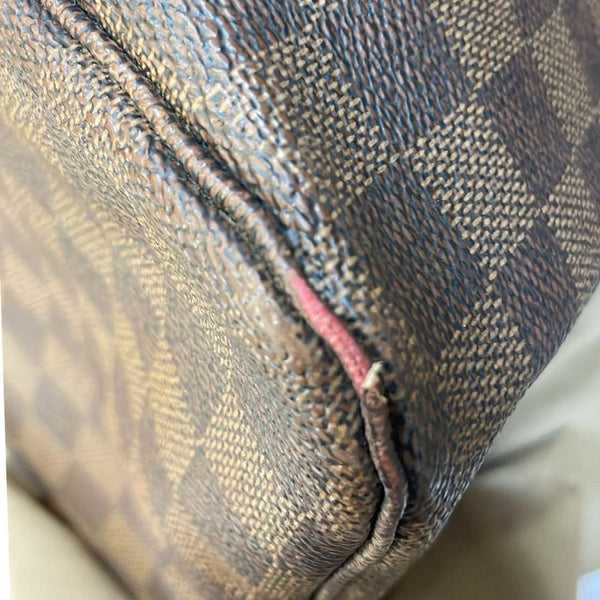 LOUIS VUITTON Neverfull GM Damier Ebene Tote Bag Brown