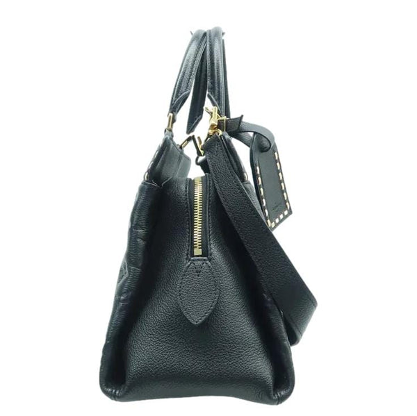 LOUIS VUITTON Vosges MM Empreinte Leather Shoulder Bag Black