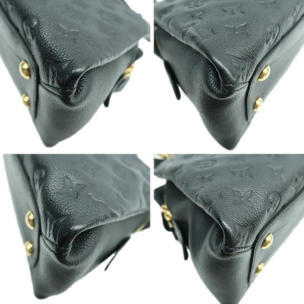 LOUIS VUITTON Vosges MM Empreinte Leather Shoulder Bag Black