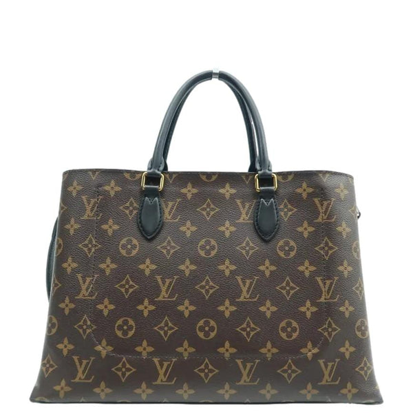 LOUIS VUITTON Flower Zipped Monogram Canvas Tote Bag Brown