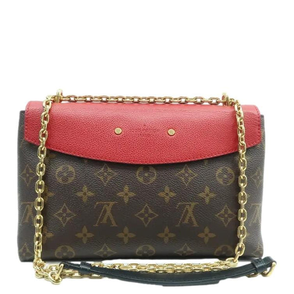 LOUIS VUITTON Saint Placide Monogram Canvas Crossbody Bag Cerise