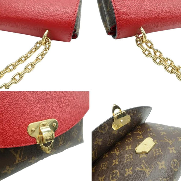 LOUIS VUITTON Saint Placide Monogram Canvas Crossbody Bag Cerise