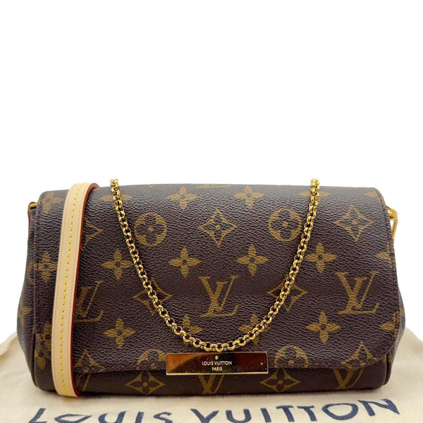 LOUIS VUITTON Favorite MM Monogram Canvas Shoulder Bag Brown