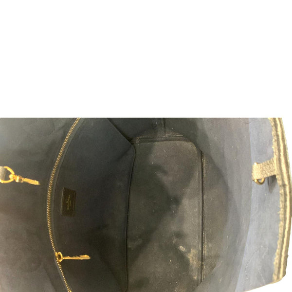 LOUIS VUITTON Neverfull MM Empreinte Leather Tote Shoulder Bag Black