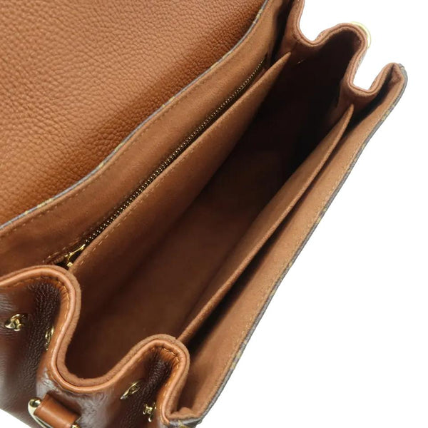 LOUIS VUITTON Eden Monogram Canvas Satchel Shoulder Bag Brown