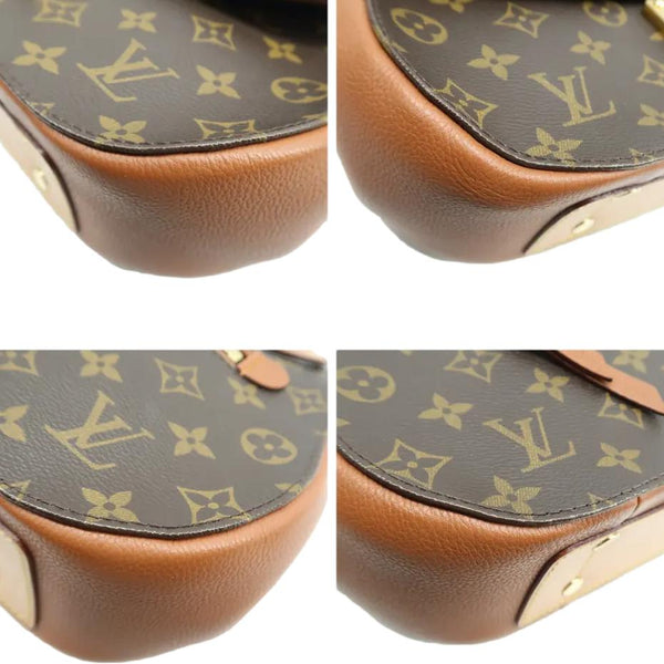 LOUIS VUITTON Eden Monogram Canvas Satchel Shoulder Bag Brown