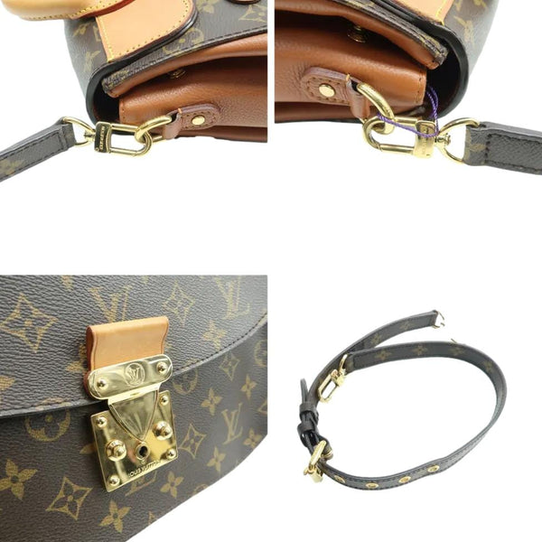 LOUIS VUITTON Eden Monogram Canvas Satchel Shoulder Bag Brown