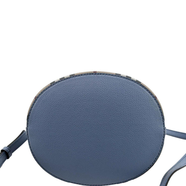 BURBERRY Bucket Haymarket Check Canvas Crossbody Bag Beige