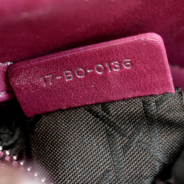 CHRISTIAN DIOR Mini Lady Dior Pearlescent Cannage Lambskin Shoulder Bag Pink