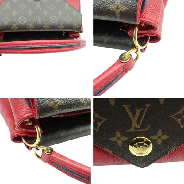 LOUIS VUITTON Double V Grained Calfskin Leather Bag with corners views