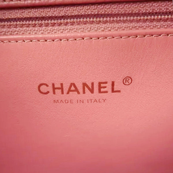 CHANEL Vanity Case Filigree CC Medium Caviar Quilted Shoulder Bag Pink