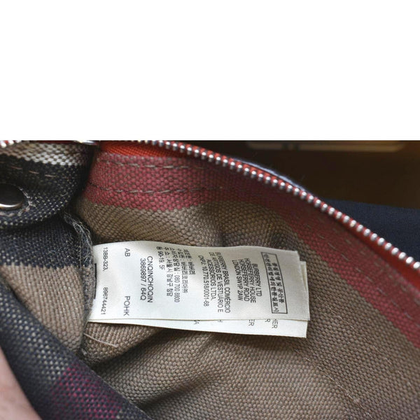 BURBERRY Susanna Medium Check Canvas Bucket Shoulder Bag Brown