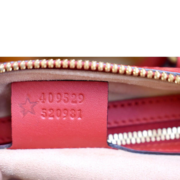 GUCCI Kingsnake Heart Top Handle Leather Boston Bag Beige 409529