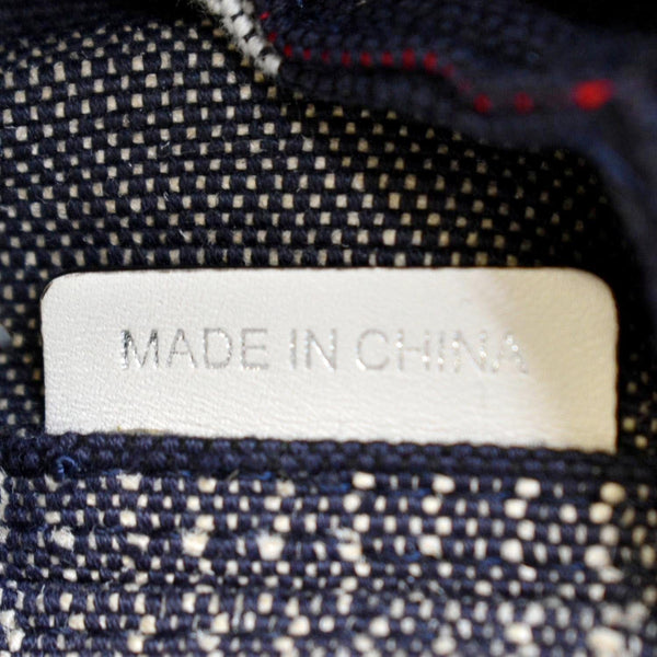 BURBERRY Susanna Mega Check Bucket Shoulder Bag Navy Blue