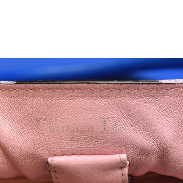 CHRISTIAN DIOR Diorissimo Leather Medium Tote Bag Blue