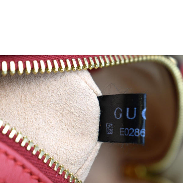 GUCCI Mini Blooms GG Supreme Canvas Top Handle Crossbody Bag Red 546312