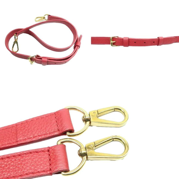 LOUIS VUITTON Double V Grained Calfskin Leather Bag strips view