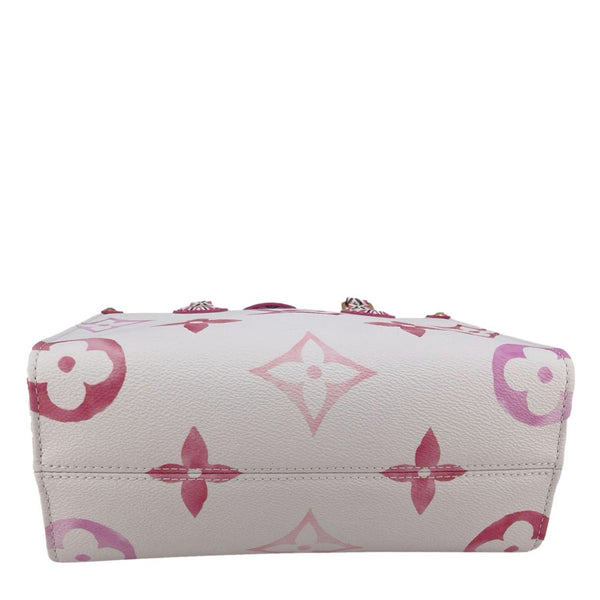 LOUIS VUITTON Onthego PM By The Pool Giant Monogram Canvas Tote Bag Pink