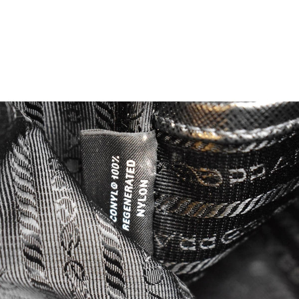 PRADA Re-Nylon Saffiano Leather Crossbody Bag Black