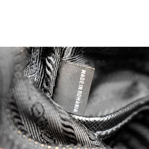 PRADA Re-Nylon Saffiano Leather Crossbody Bag Black
