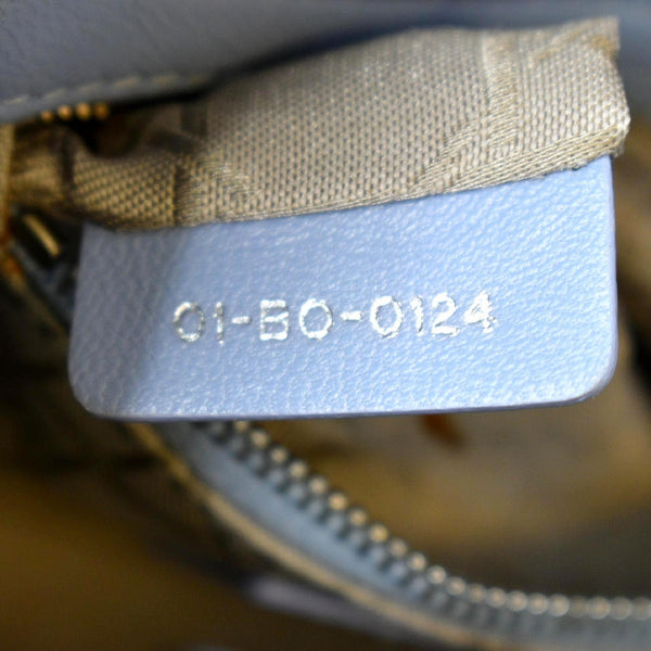 CHRISTIAN DIOR Mini Lady Dior Cannage Lambskin Leather Shoulder Bag Blue