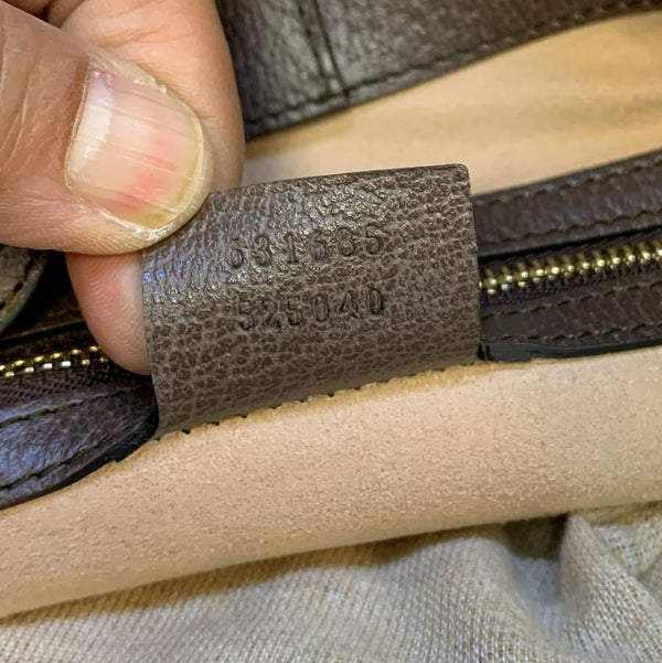 GUCCI Ophidia Medium GG Supreme Tote Shoulder Bag Beige 631685