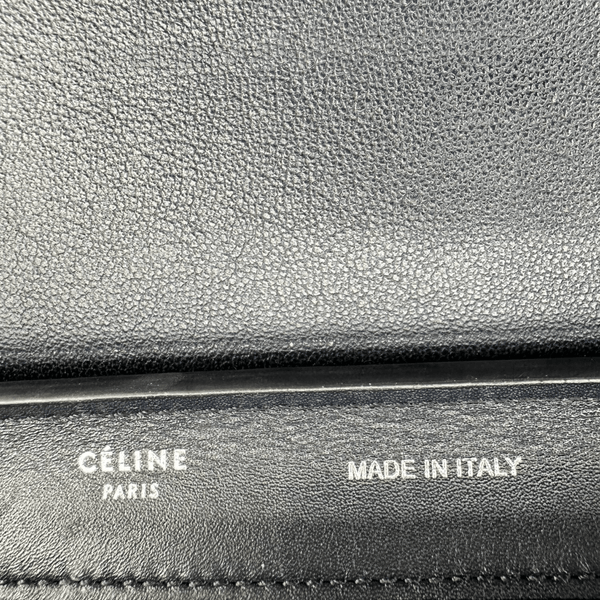 CELINE Trapeze Small 2way Leather Tote Shoulder Bag Blue