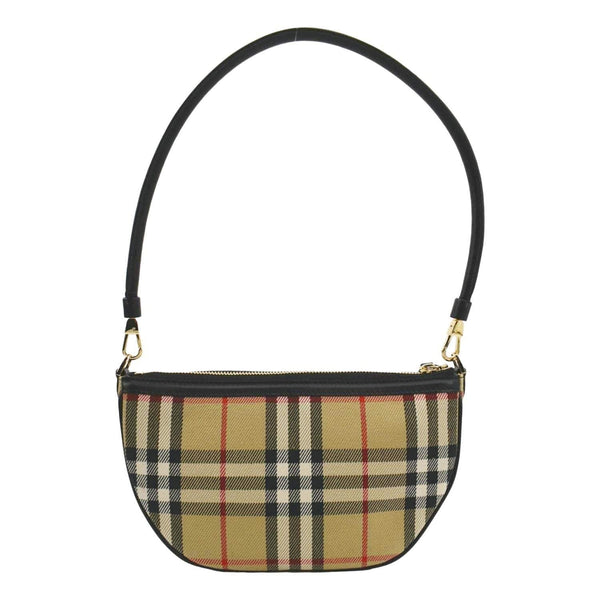 BURBERRY Olympia Vintage Check Pouch Shoulder Bag Archive Beige