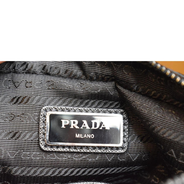 PRADA Re-Nylon Saffiano Leather Crossbody Bag Black