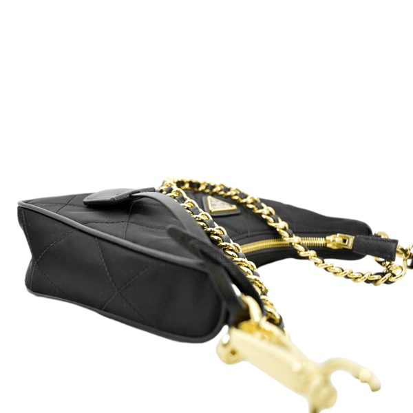PRADA Re-Edition 1995 Re-Nylon Chain Shoulder Bag Black