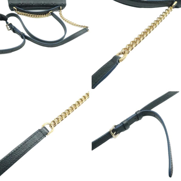 LOUIS VUITTON Blanche BB Monogram Empreinte Leather Bag with chain