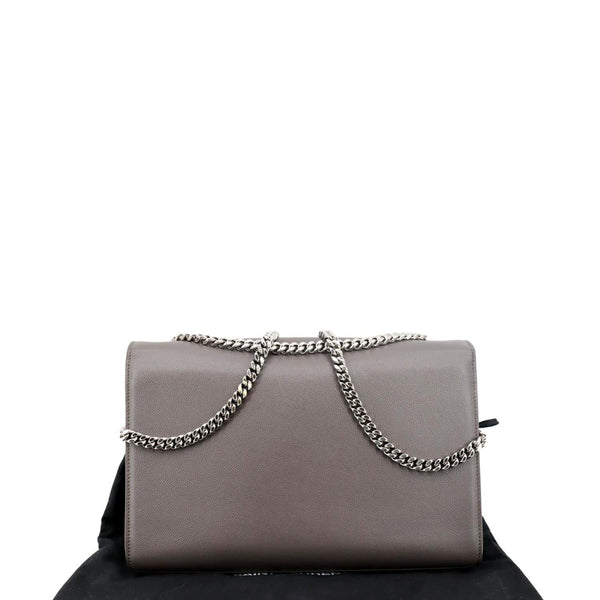 YVES SAINT LAURENT Kate Leather Shoulder Bag Gray