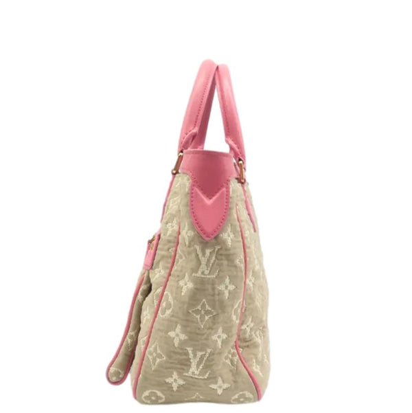 LOUIS VUITTON Sabbia Cabas MM Monogram Jacquard Tote Bag Pink