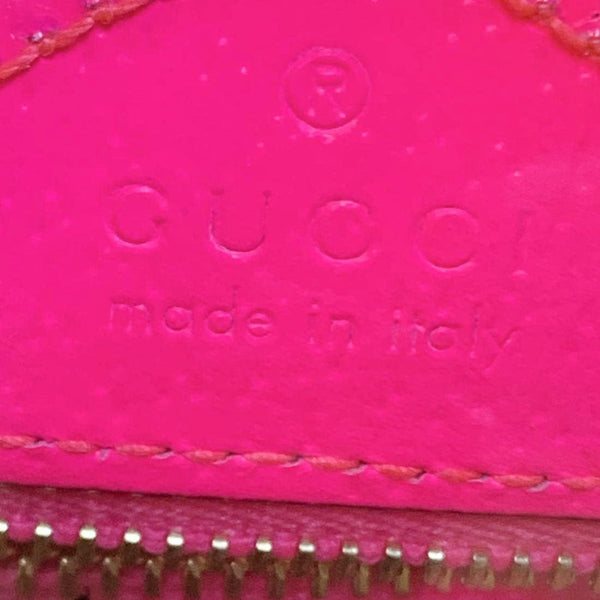 GUCCI Ophidia Mini GG Web PVC Shoulder Bag Fluorescent Fuchsia 517350