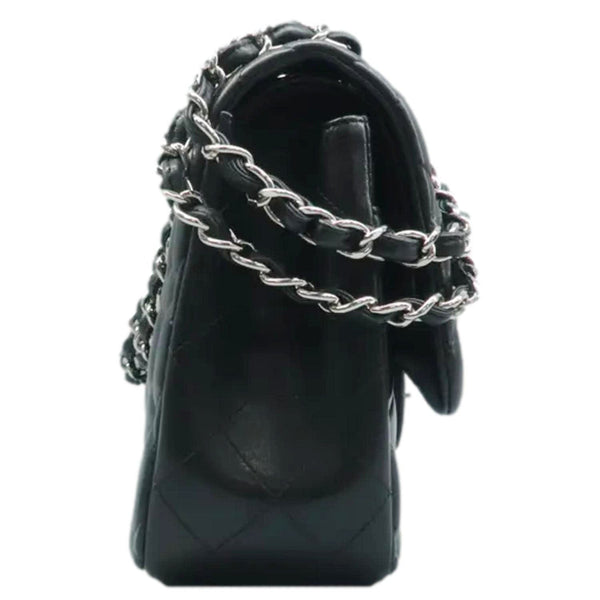 CHANEL Jumbo Classic Double Flap Shoulder Bag Black right side look