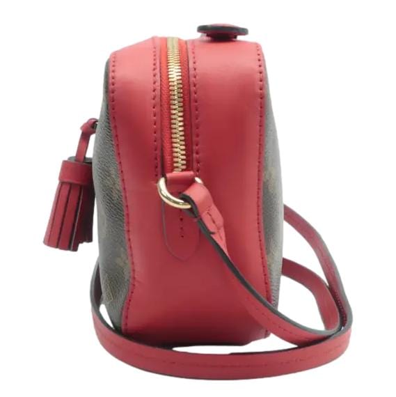 LOUIS VUITTON Saintonge Monogram Canvas Crossbody Bag Freesia