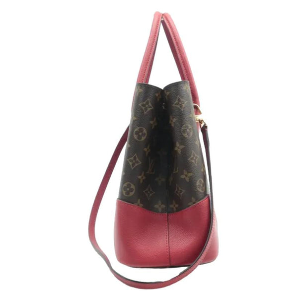 LOUIS VUITTON Flandrin Monogram Canvas Tote Shoulder Bag Cerise Cherry