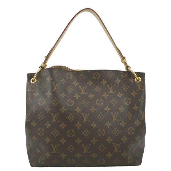 LOUIS VUITTON Graceful PM Monogram Canvas Hobo Bag Brown