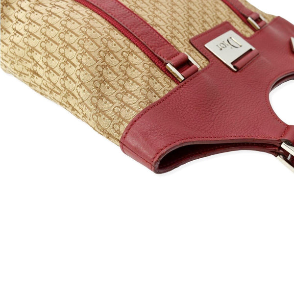 CHRISTIAN DIOR Street Chic Trotter Monogram Canvas Tote Bag Brown